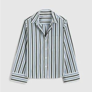 NEW W/ FLAW Madewell Easy Y-Neck Button-Up Shirt SMALL